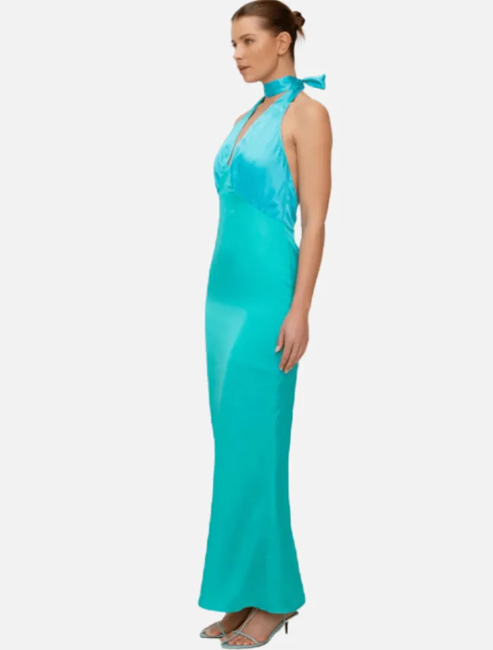 oahu_slip_dress__aquamari_4.webp The Wolf Gang Oahu Slip Dress - Aquamarine< Skirts