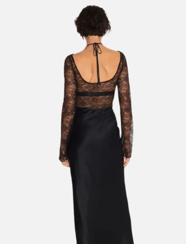 Hansen & Gretel Omar Reversible Lace Top - Black< Tops