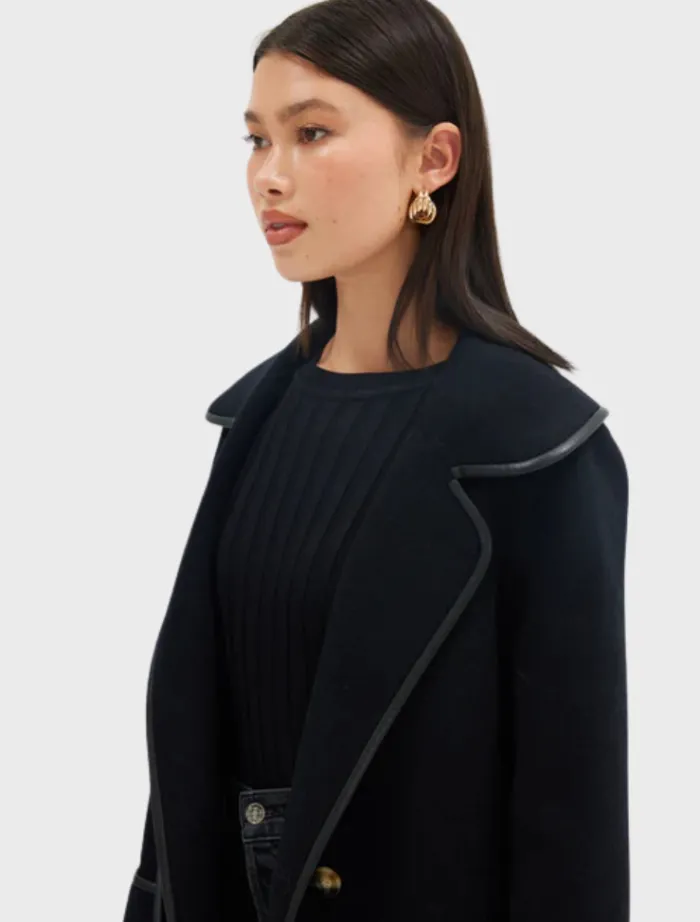 piper_coat__black_1.webp Bubish Piper Coat - Black< Casual Dresses | Wool Coat