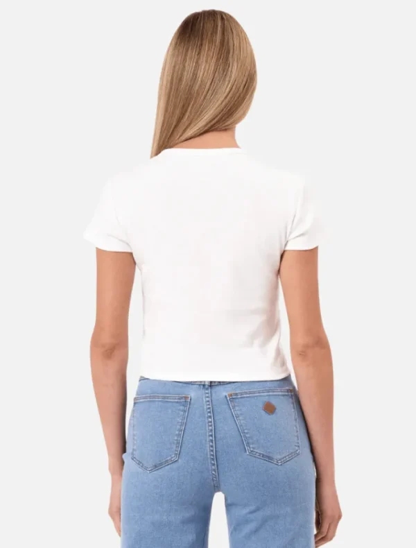 Abrand 90s Icon Baby Tee - White Sand< Shorts | Shirts
