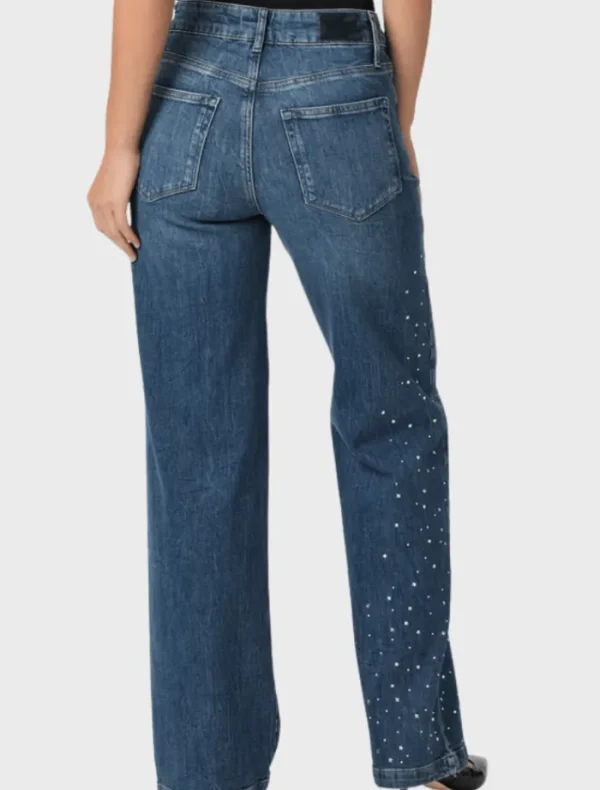 PAIGE Sasha High Rise Wide Leg 32 - Laurena Embellished< Denim | Tops