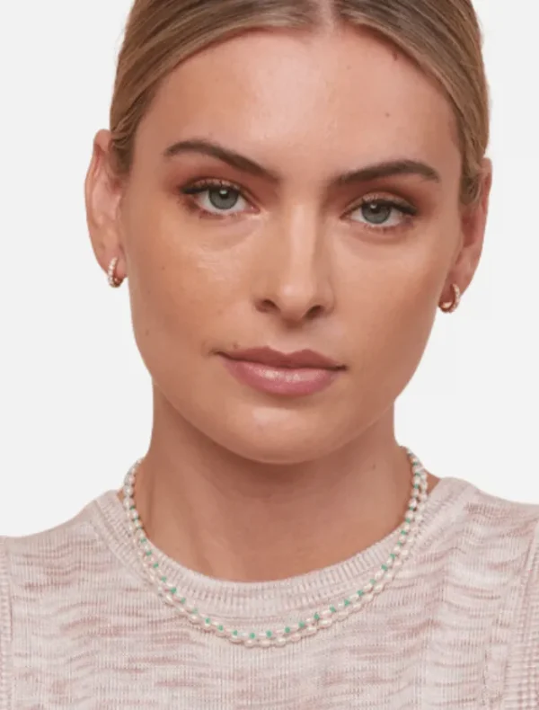 Jolie and Deen Sayla Pearl Necklace - Grey< Necklaces