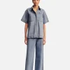 Shona Joy Short Sleeve Shirt - Mid Blue< Denim | Shorts