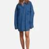 PIPPA Sion Shirt - Indigo Denim< Shirt Dresses | Long Sleeve Dresses