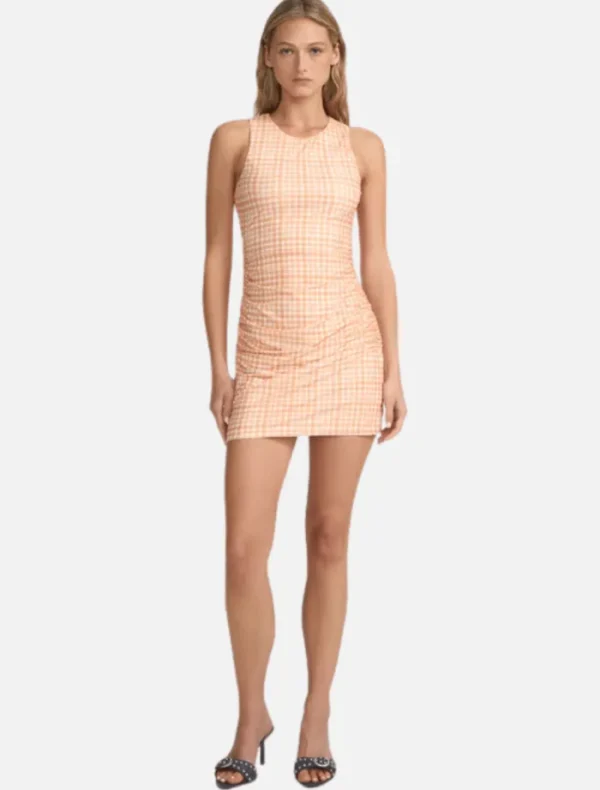 Ownley Skipper Mini Dress - Peach Gingham< Casual Dresses | Mini Dresses