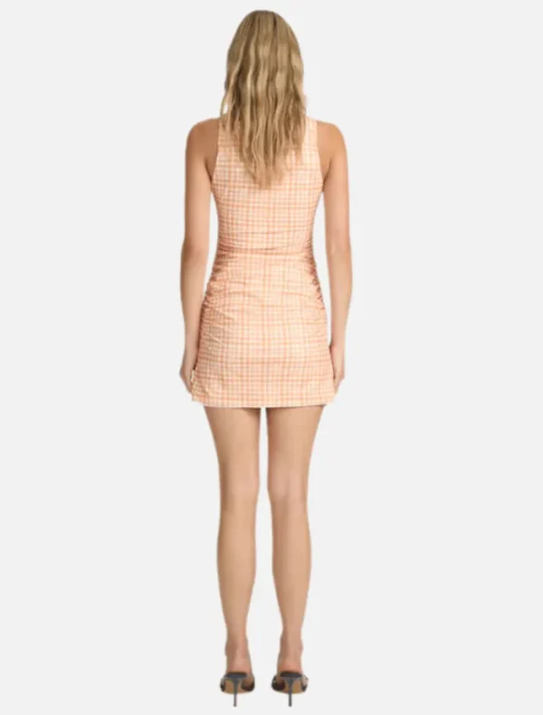 Ownley Skipper Mini Dress - Peach Gingham< Casual Dresses | Mini Dresses