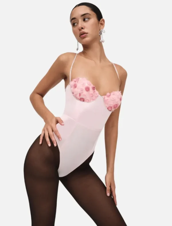 For Love & Lemons Skye Bodysuit - Pink< Shirts | Bodysuits