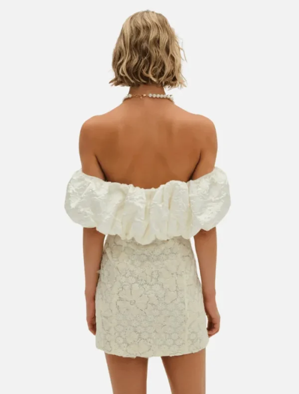 For Love & Lemons Snowflake Daisy Mini Dress - Cream< Casual Dresses | Mini Dresses