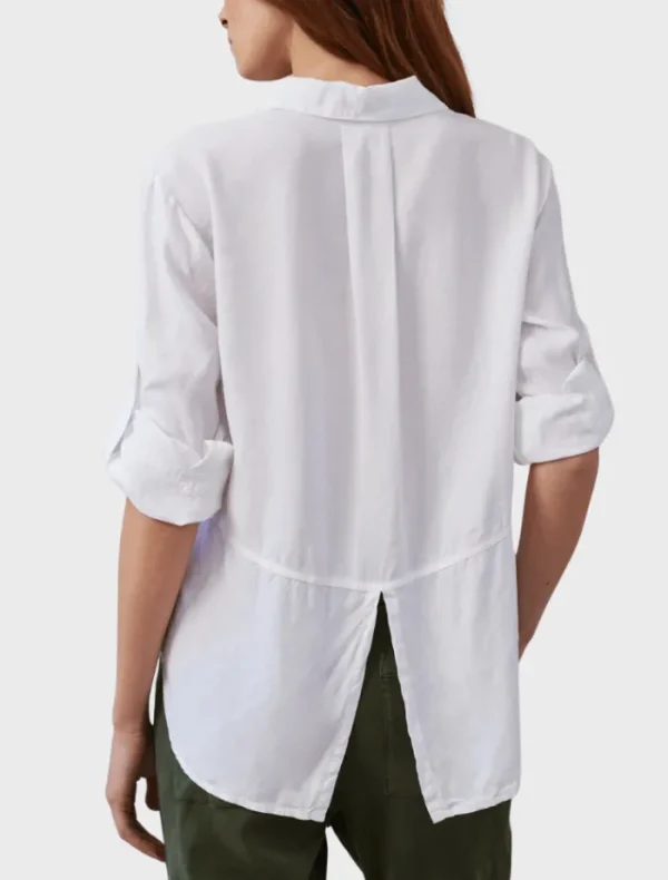 Bella Dahl Split Back Button Down - White< Shirts | Tops