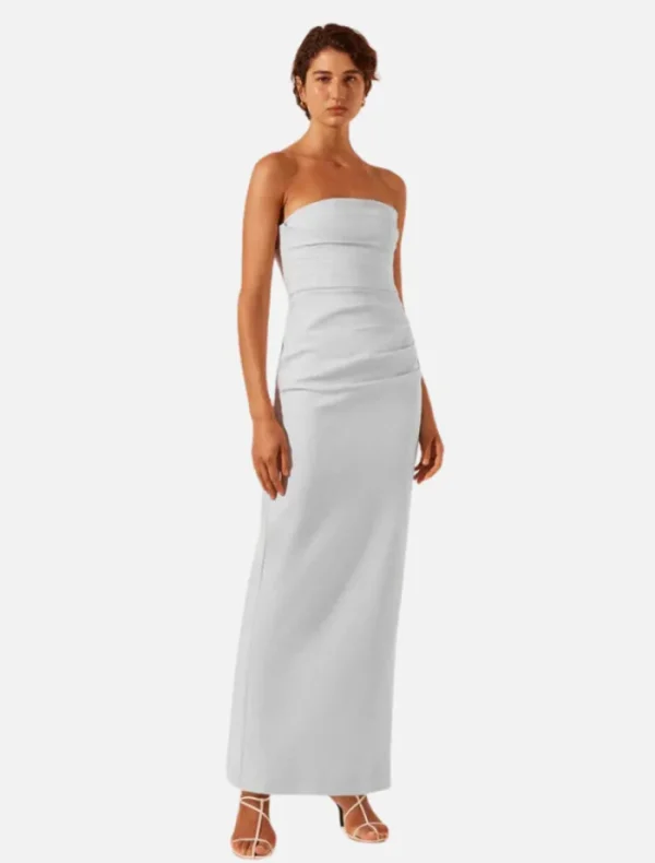 Shona Joy Strapless Draped Maxi Dress - Sky< Skirts