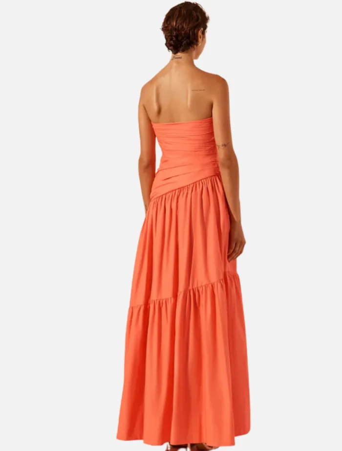 strapless_tiered_maxi_dre_2.webp Shona Joy Strapless Tiered Maxi Dress - Coral< Skirts