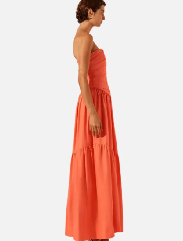 Shona Joy Strapless Tiered Maxi Dress - Coral< Skirts