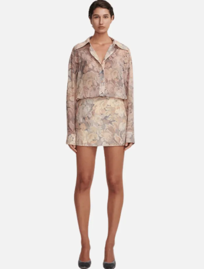 teller_mini_skirt__antiqu_0.webp Hansen & Gretel Teller Mini Skirt - Antique Floral< Shirt Dresses | Mini Dresses