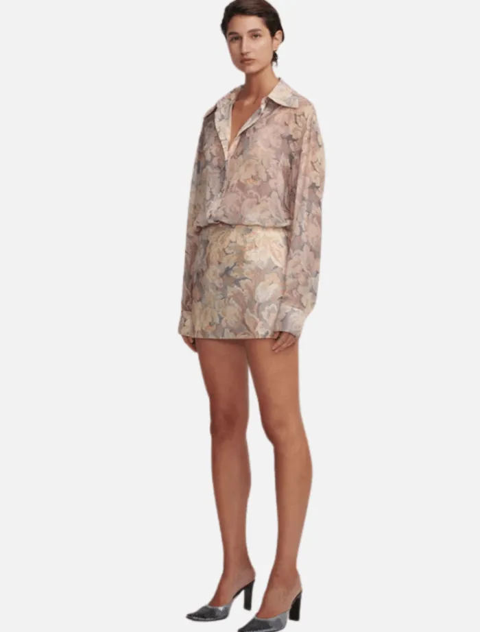 teller_mini_skirt__antiqu_1.webp Hansen & Gretel Teller Mini Skirt - Antique Floral< Shirt Dresses | Mini Dresses