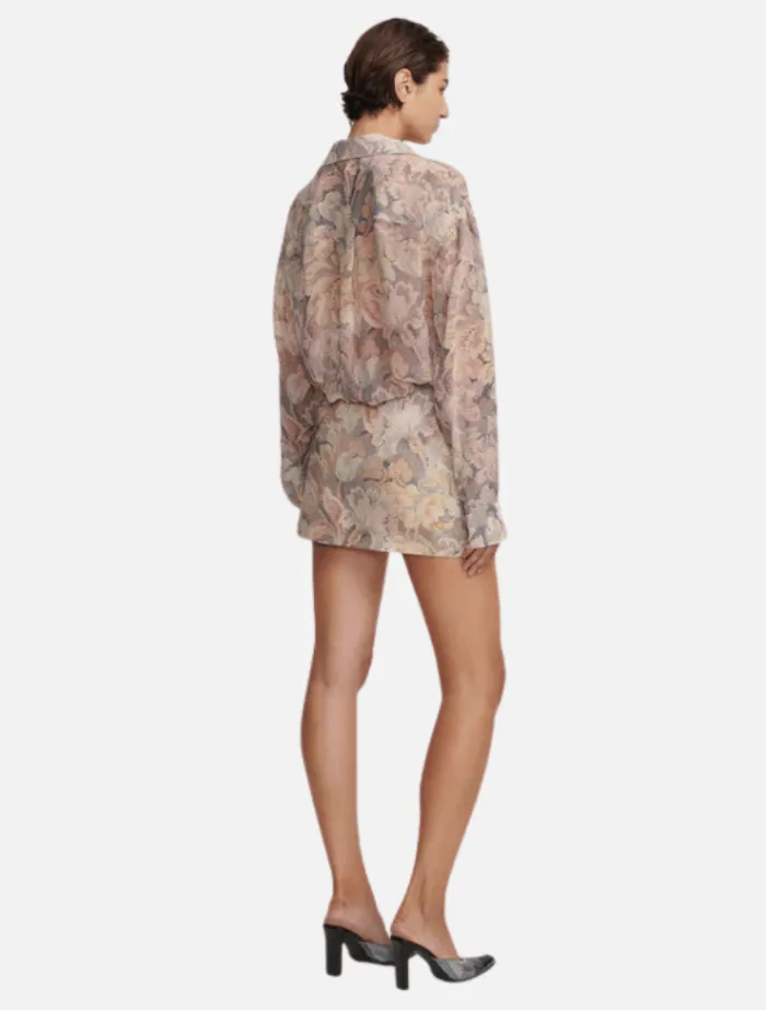 teller_mini_skirt__antiqu_3.webp Hansen & Gretel Teller Mini Skirt - Antique Floral< Shirt Dresses | Mini Dresses