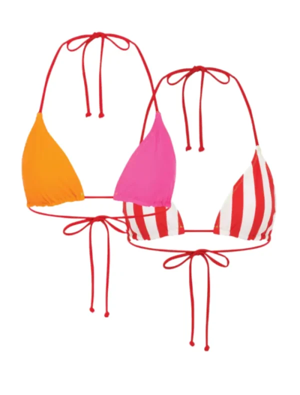 It's Now Cool The Reverse Tri Top - Red Twist< Swimwear | Tops
