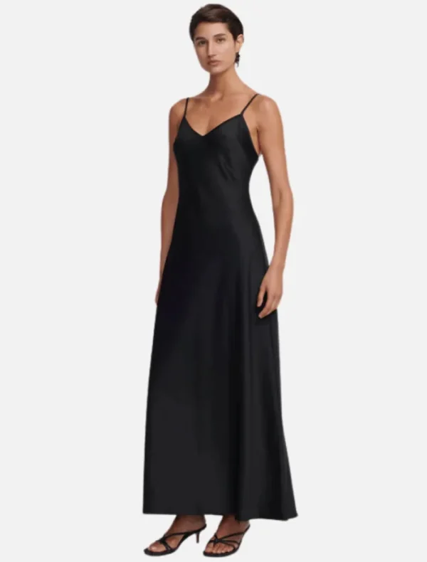 Hansen & Gretel Timeless Slip - Black< Midi Dresses