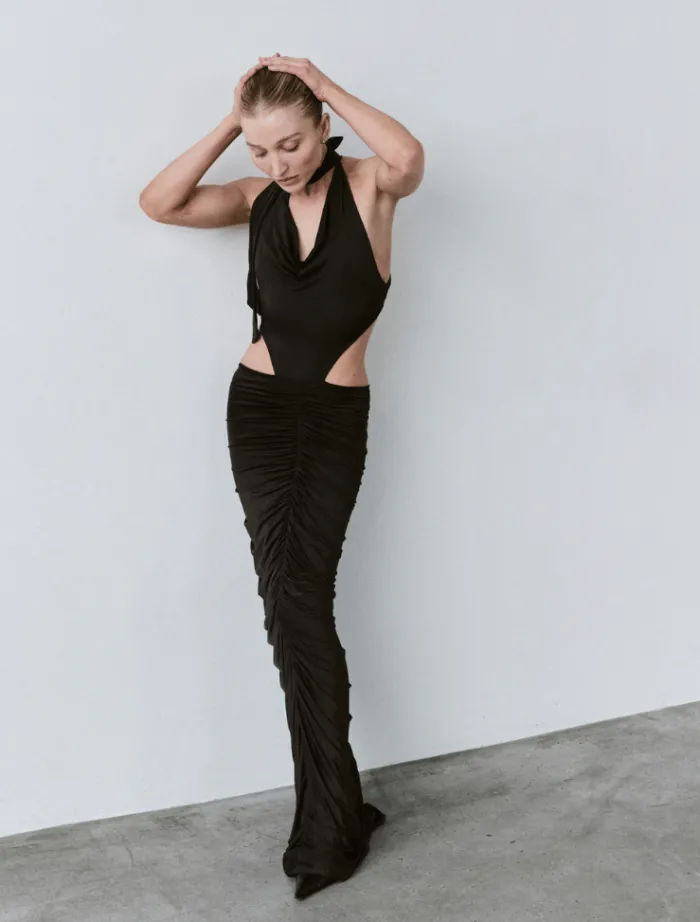 uppereast_maxi__black_3.webp Bayse Uppereast Maxi - Black< Casual Dresses | Midi Dresses