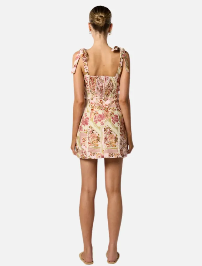 vaughn_tie_short_dress__v_4.webp Winona Vaughn Tie Short Dress - Vintage Florals< Casual Dresses | Mini Dresses