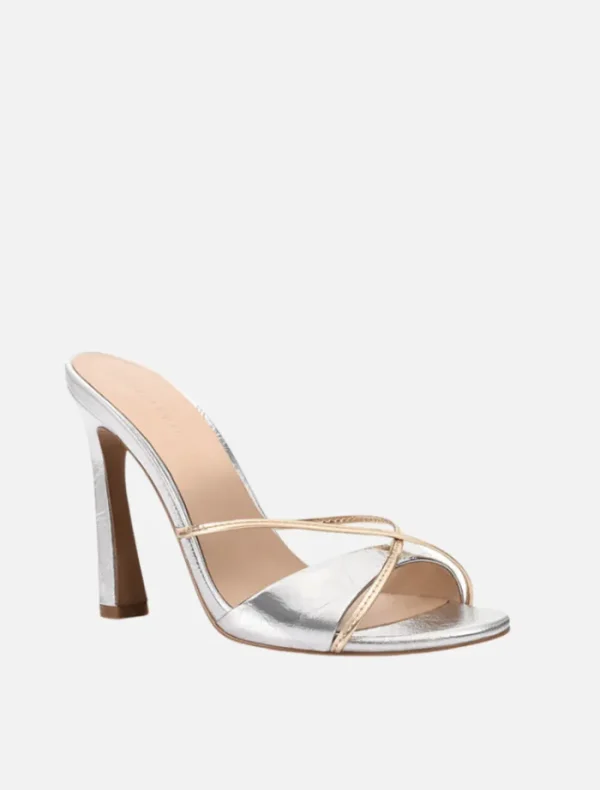 Lana Wilkinson Willow Mule Leather Heel - Silver/Gold< Heels