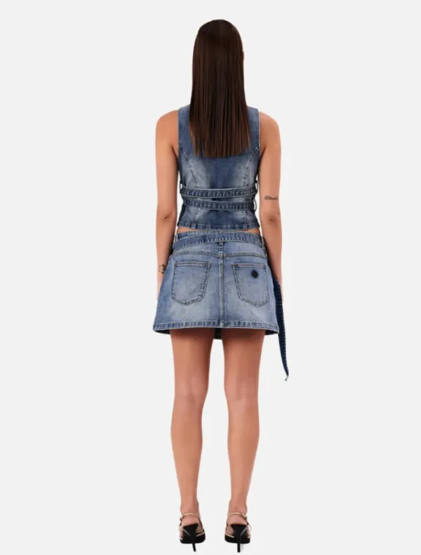 Abrand Wrap Skirt Dalia - Mid Vintage Indigo< Denim | Skirts