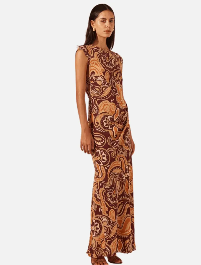 zahra_silk_side_split_max_2.webp Shona Joy Zahra Silk Side Split Maxi Dress - Burgundy/Multi< Casual Dresses | Mini Dresses
