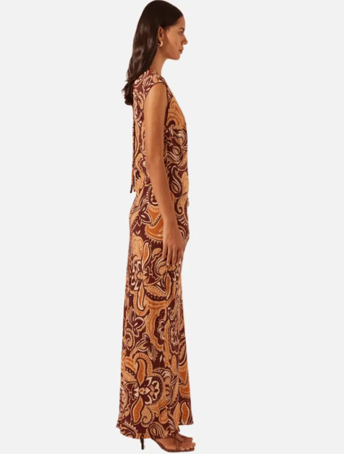 zahra_silk_side_split_max_3.webp Shona Joy Zahra Silk Side Split Maxi Dress - Burgundy/Multi< Casual Dresses | Mini Dresses
