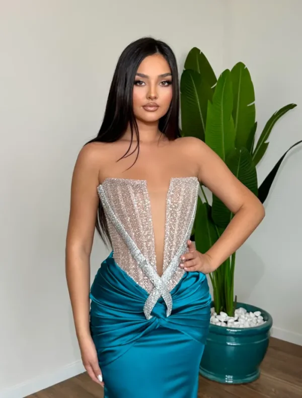 Minna Fashion Zerina Dress - Aqua< Skirts | Tops