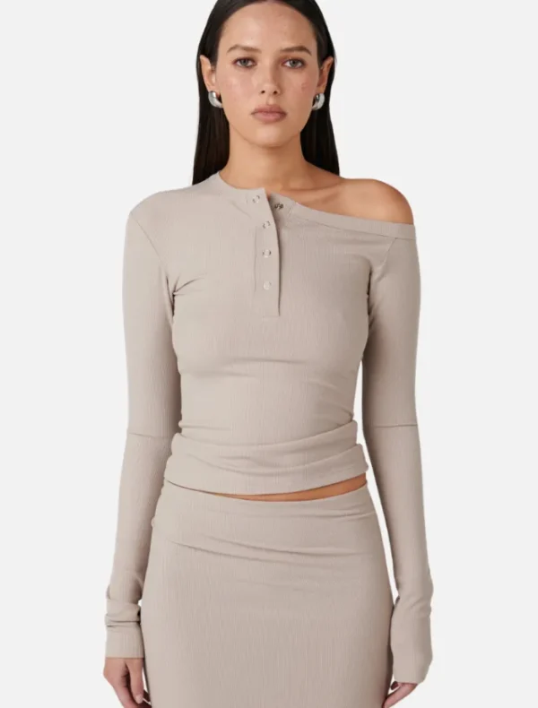 Bayse Zinnia Top - Mushroom< Long Sleeve Dresses | Casual Dresses