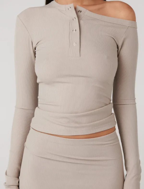 Bayse Zinnia Top - Mushroom< Long Sleeve Dresses | Casual Dresses