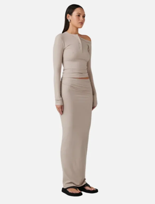 Bayse Zinnia Top - Mushroom< Long Sleeve Dresses | Casual Dresses